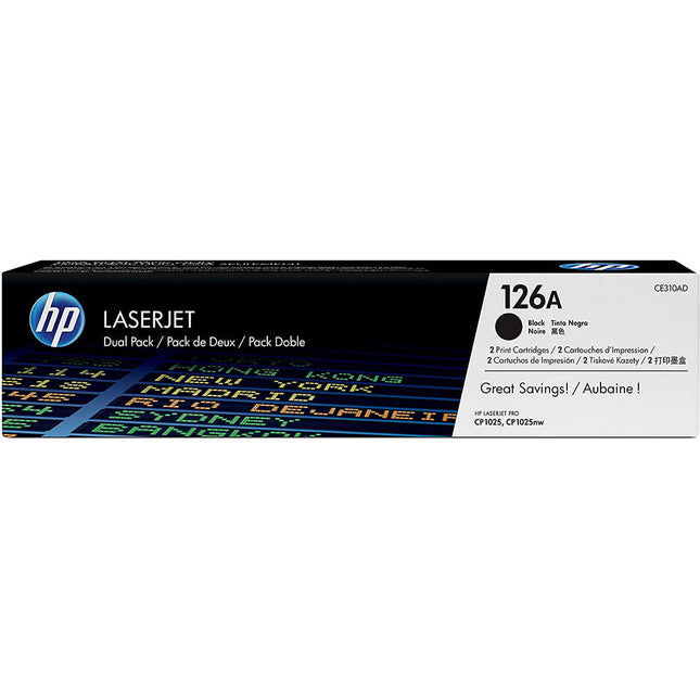 Original HP 126A Standard Yield Black Toner Cartridge, CE310AD
