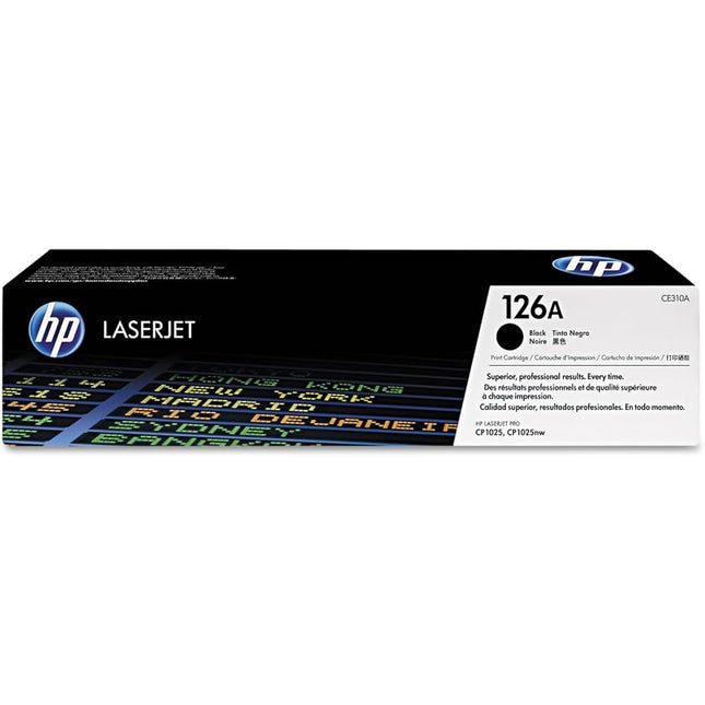 Original HP 126A Standard Yield Black Toner Cartridge, CE310A (1200 Pages)