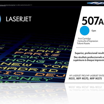 HP 507A High Yield Cyan LaserJet Toner Cartridge, CE401A