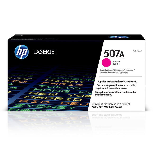 Genuine HP 507A Standard-Yield Magenta Toner Cartridge, CE403A