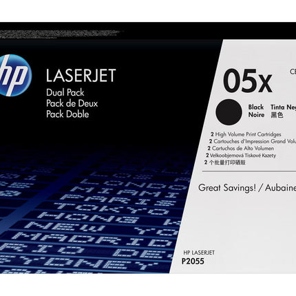 HP 05X Dual High Yield Black LaserJet Toner Cartridge, CE505XD
