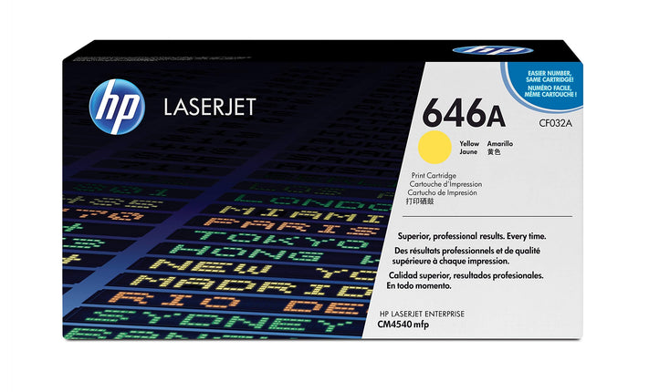 Genuine HP 646A Standard Yield Yellow LaserJet Toner Cartridge, CF032A