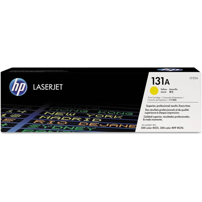 Genuine HP 131A Standard-Yield Yellow Laser Toner Cartridge, CF212A