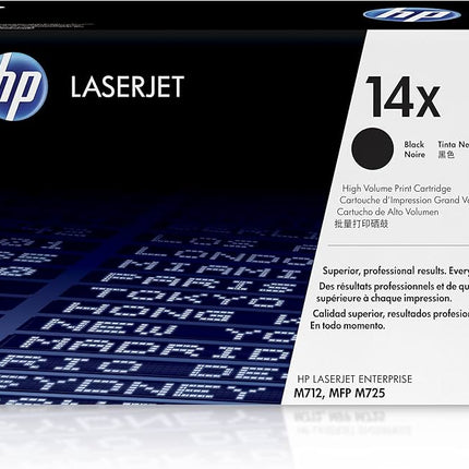 Genuine HP 14X High-Yield Black Laser Toner Cartridge, CF214X