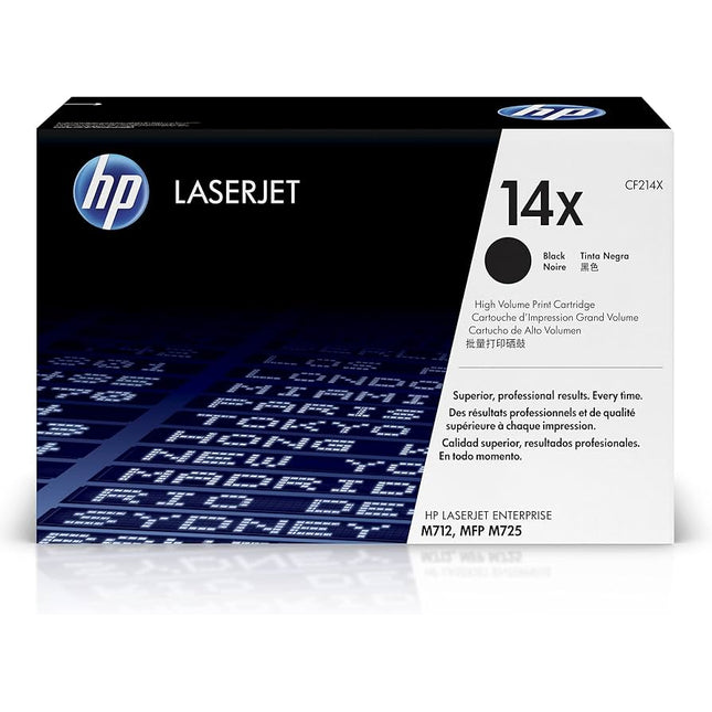 Genuine HP 14X High-Yield Black Laser Toner Cartridge, CF214X