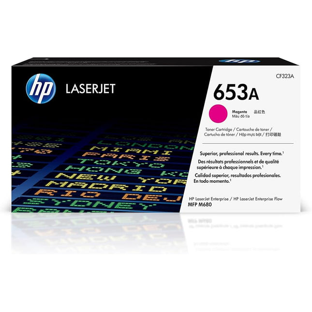 Genuine HP 653A Standard-Yield Magenta Toner Cartridge, CF323A