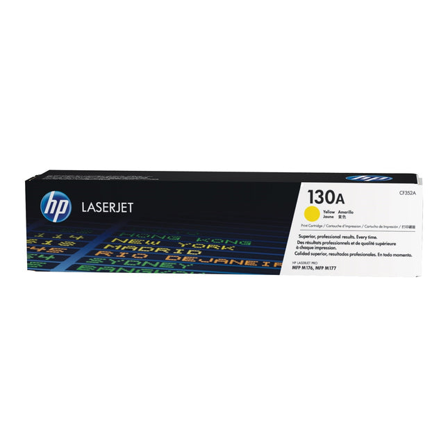 Genuine HP 130A Yellow LaserJet Toner Cartridge, CF352A
