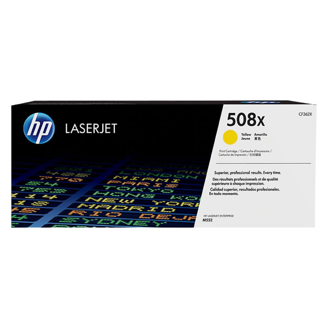 HP 508X High Yield Yellow LaserJet Toner Cartridge, CF362X