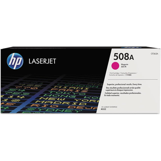 Original HP 508A Standard-Yield Magenta Toner Cartridge, CF363A