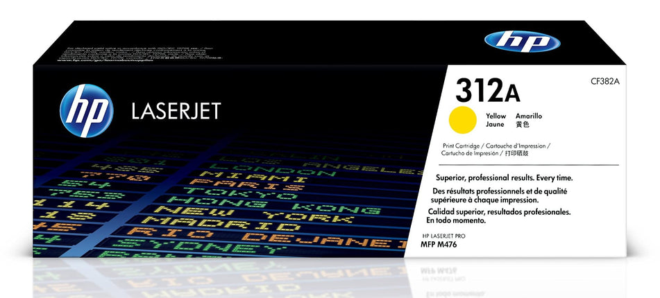 Genuine HP 312A Yellow LaserJet Toner Cartridge, CF382A