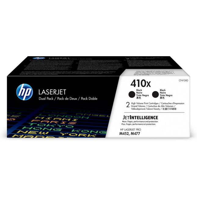 HP 410X High-Yield Black Laser Toner Cartridge, CF410XD (6,500 Page Yield) 