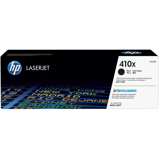 HP 410X High-Yield Black Laser Toner Cartridge, CF410X