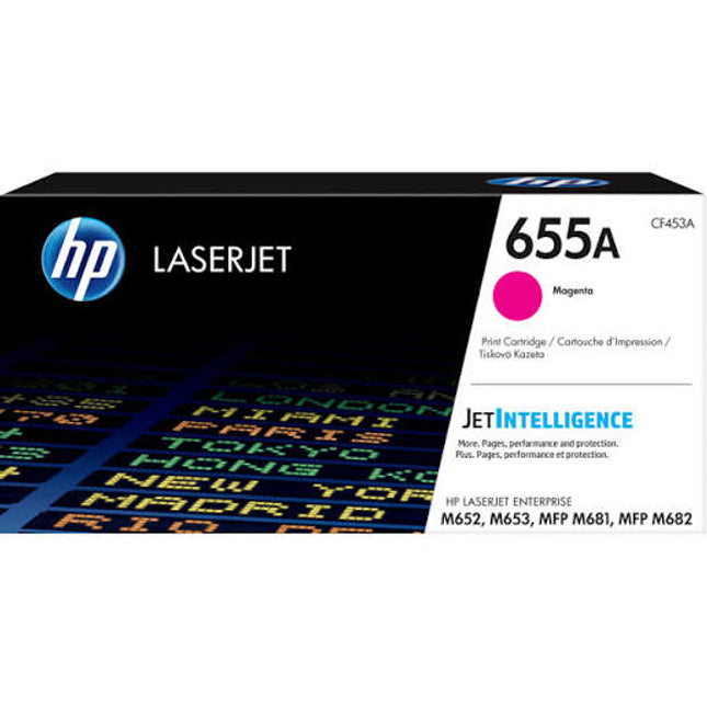 Original HP 655A Standard Yield Magenta Toner Cartridge, CF453A