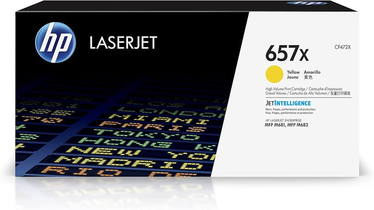 Genuine HP 657X High Yield Yellow LaserJet Toner Cartridge, CF472X