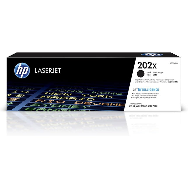 HP 202X High Yield Black Toner Cartridge, CF500X