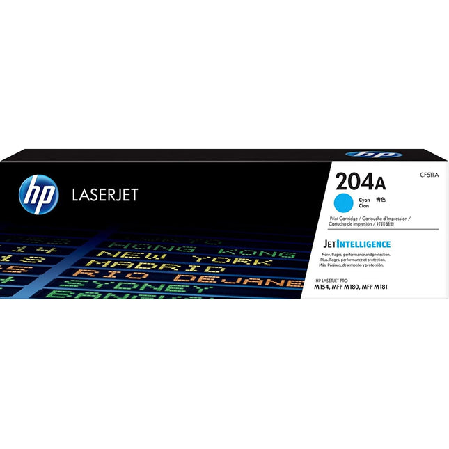Original HP 204A Standard Yield Cyan  Toner Cartridge, CF511A