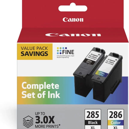 Original Canon CL-286/PG-285 Standard Yield Black and Color Ink Cartridge