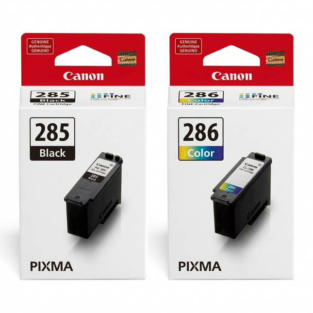 Original Canon CL-286/PG-285 Standard Yield Black and Color Ink Cartridge