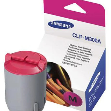 Original Samsung CLP-M300 Standard Yield Magenta Toner Cartridge, CLP-M300A