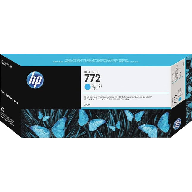 HP 772 300-ml Cyan DesignJet Ink Cartridge, CN636A