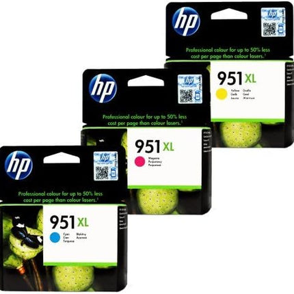 Genuine HP 951XL High Yield Tri-Color Ink Cartridge, CR318BN-3 Pack