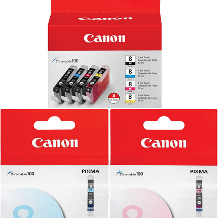 Original Canon CLI-8 Standard Yield 6 Pack Ink Tanks