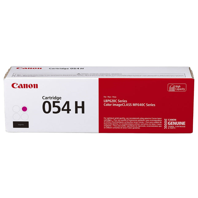Canon 054H High-Yield Magenta LaserJet Toner Cartridge, 3026C001