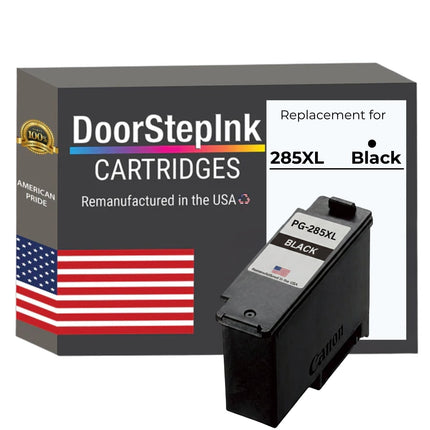 DoorStepInk Brand for Canon 285XL Black Remanufactured in the USA Ink Cartridges,6196C001