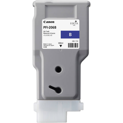 Original Canon PFI-206 300mL Blue Ink Cartridge