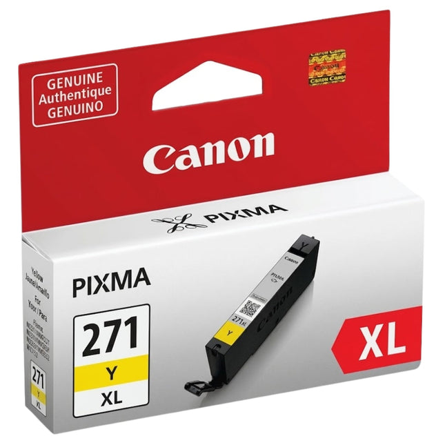 Canon CLI-271XL High Yield Yellow Inkjet Cartridge, 0339C001