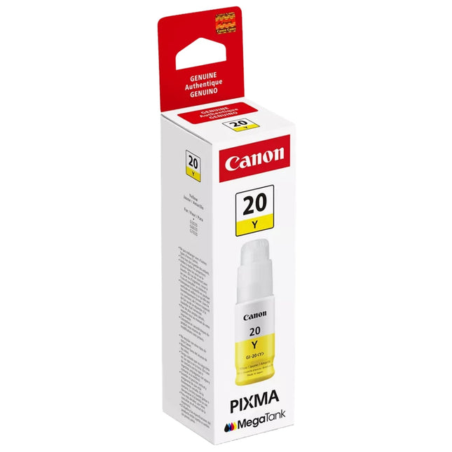 Canon GI-20 High-Yield Yellow Ink Bottle, 3396C001