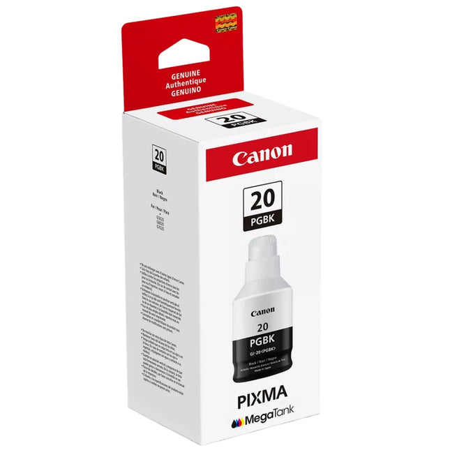 Canon GI-20 PGBK High-Yield Black Ink Bottle, 3383C001