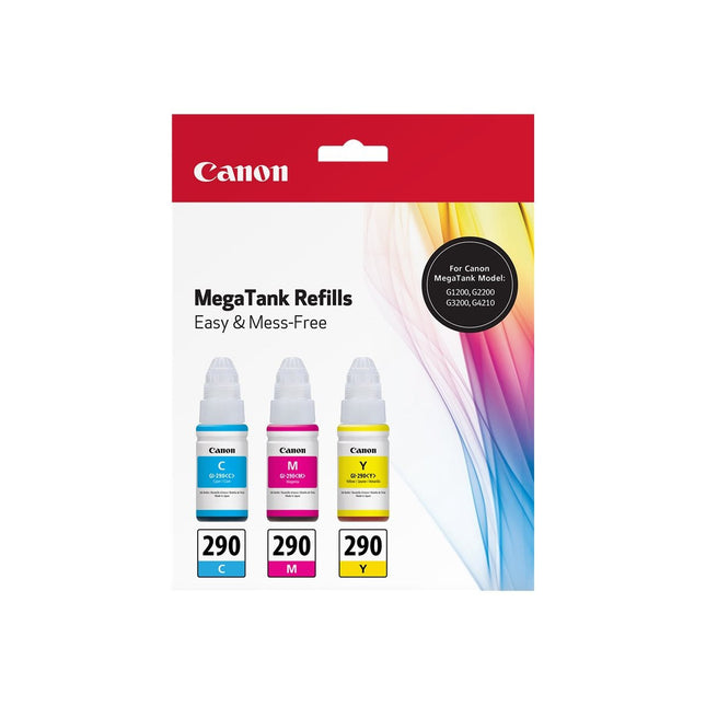 Original Canon GI-290 High Yield Tri-Color (3-Pack) Ink Bottle