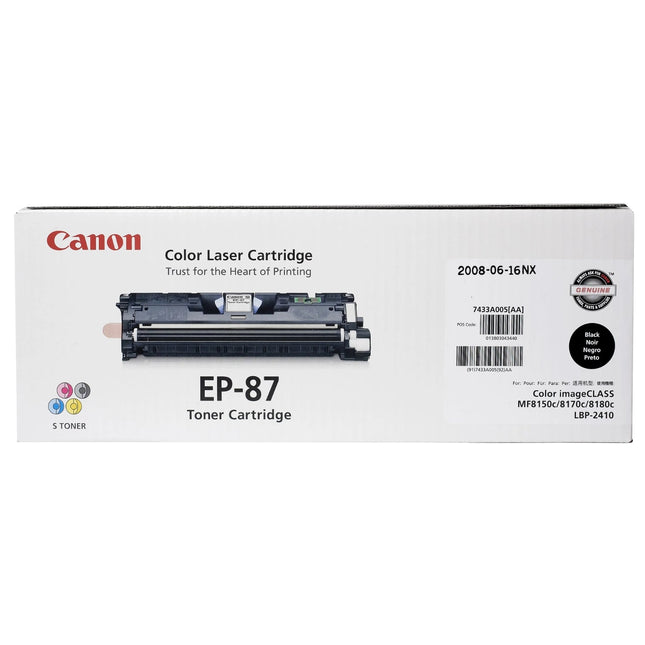 Canon Genuine EP-87 High Yield Black Toner Cartridge, 7433A005