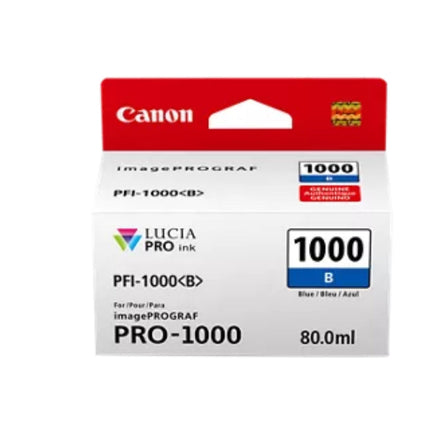 Original Canon PFI-1000 Standard Yield Blue Ink Cartridge, 0555C001 