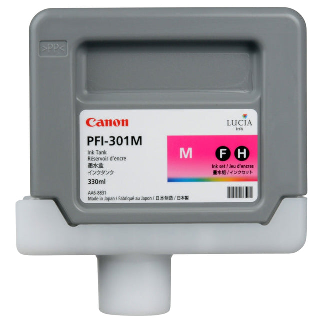Canon PFI-301M Standard-Yield Magenta Ink Cartridge, 1488B001AA
