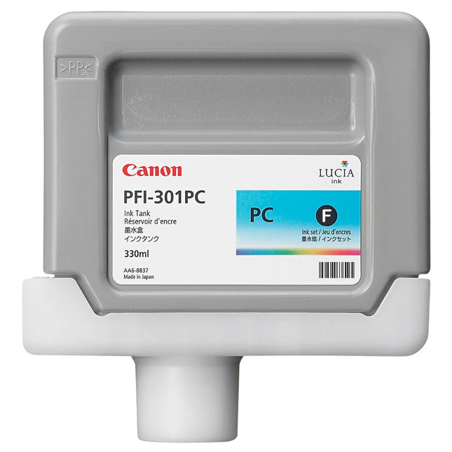 Canon PFI-301PC Standard-Yield Photo Cyan Ink Cartridge, 1490B001AA