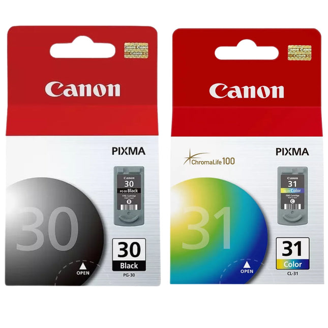 Canon PG-30 Black and CL-31 Color Printer Ink Cartridges