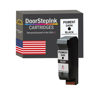 DoorStepInk TIJ Pigment Dark Black Ink Cartridge Made in the USA