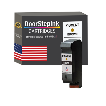 DoorStepInk TIJ Pigment Brown Ink Cartridge Made in the USA