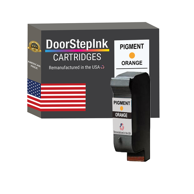 DoorStepInk TIJ Pigment Orange Ink Cartridge Made in the USA