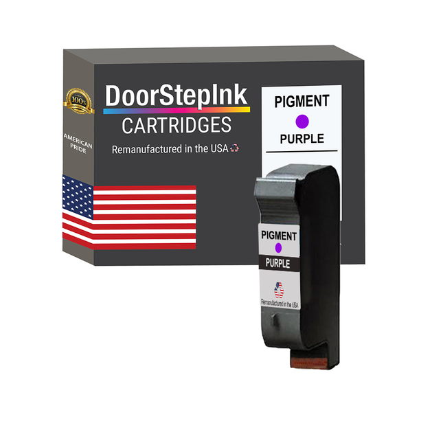 DoorStepInk Brand Pigment Purple Ink Cartridge Made in the USA