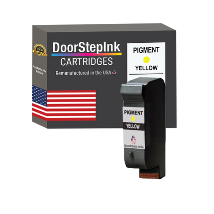 DoorStepInk TIJ Pigment Yellow Ink Cartridge Made in the USA