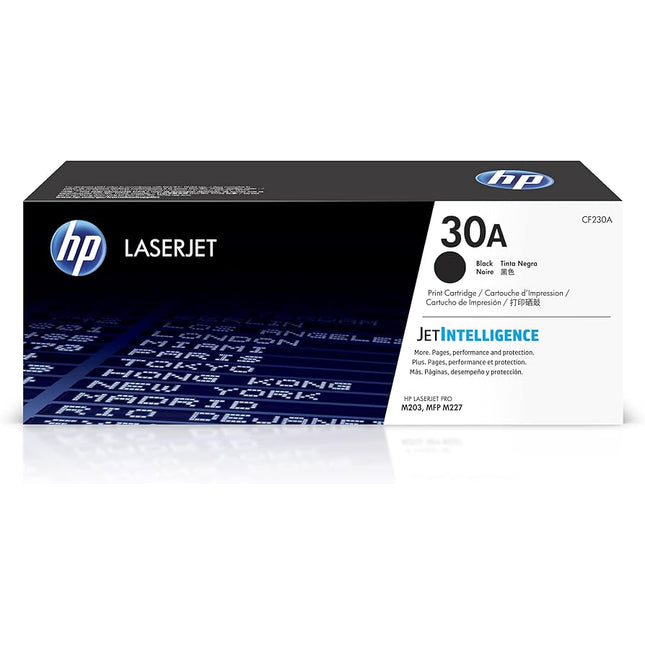 Genuine HP 30A Standard-Yield Black Laser Toner Cartridge, CF230A