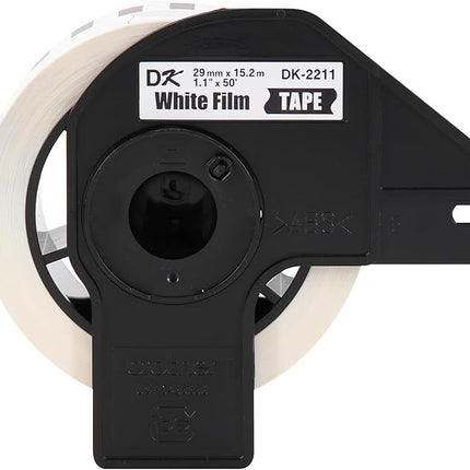 Genuine Brother DK-2211 Black on White Film Tape for QL Label Printers