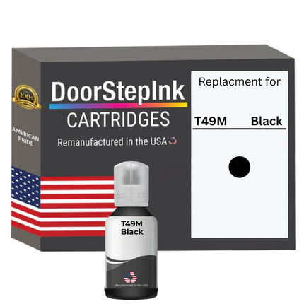 DoorStepInk Brand Replacement For Epson T49M (T49M120) 140 ml Black Standard Yield Sublimation Ink Bottle Made in the USA