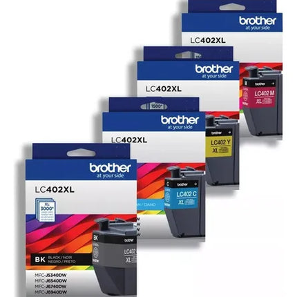 Genuine Brother LC402XL Standard Yield Multi-Color Ink Cartridge-4-Pack
