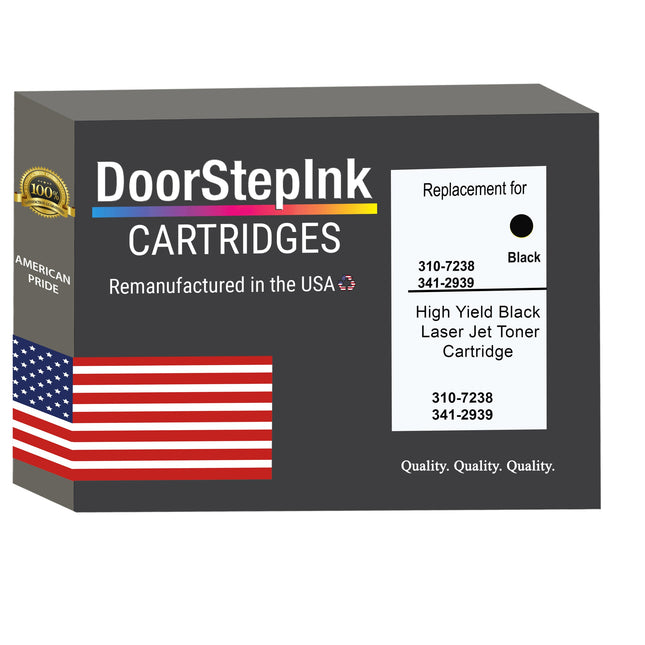 DoorStepInk Brand For Dell 310-7238, 341-2939 High Yield Black Remanufactured in the USA Toner Cartridge,310-7238, 341-2939
