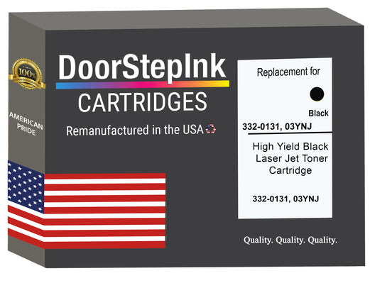 DoorStepInk Brand For Dell 332-0131, 03YNJ High Yield Black Remanufactured in the USA Toner Cartridge,332-0131, 03YNJ