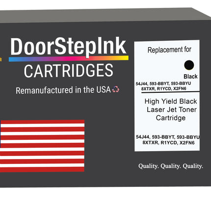 DoorStepInk Brand For Dell 54J44, 593-BBYT, 593-BBYU, 8XTXR, R1YCD, X2FN6 High Yield Black Remanufactured in the USA Toner Cartridge,54J44, 593-BBYT, 593-BBYU, 8XTXR, R1YCD, X2FN6